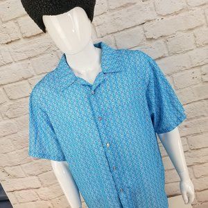 Blue Square Retro Shirt Sz XL